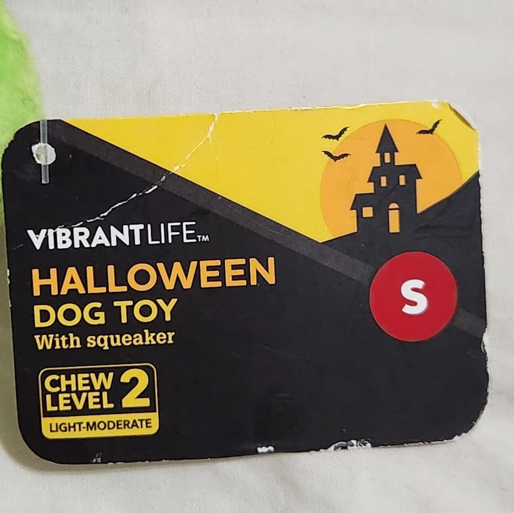 NWT Sugar Skull Halloween Squeaky Dog Toy Rope Plush